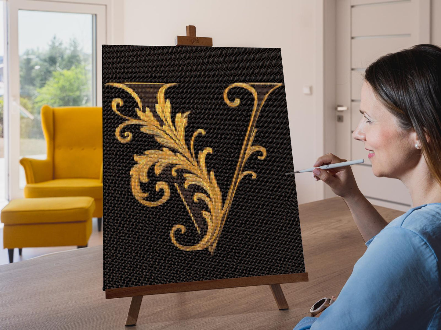 Diamond Painting - Bogstav V