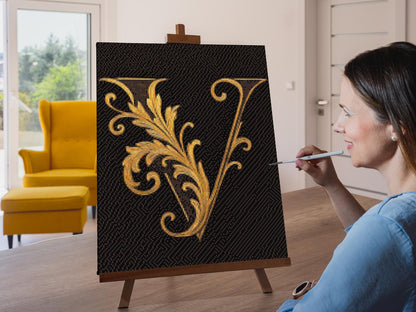 Diamond Painting - Bogstav V