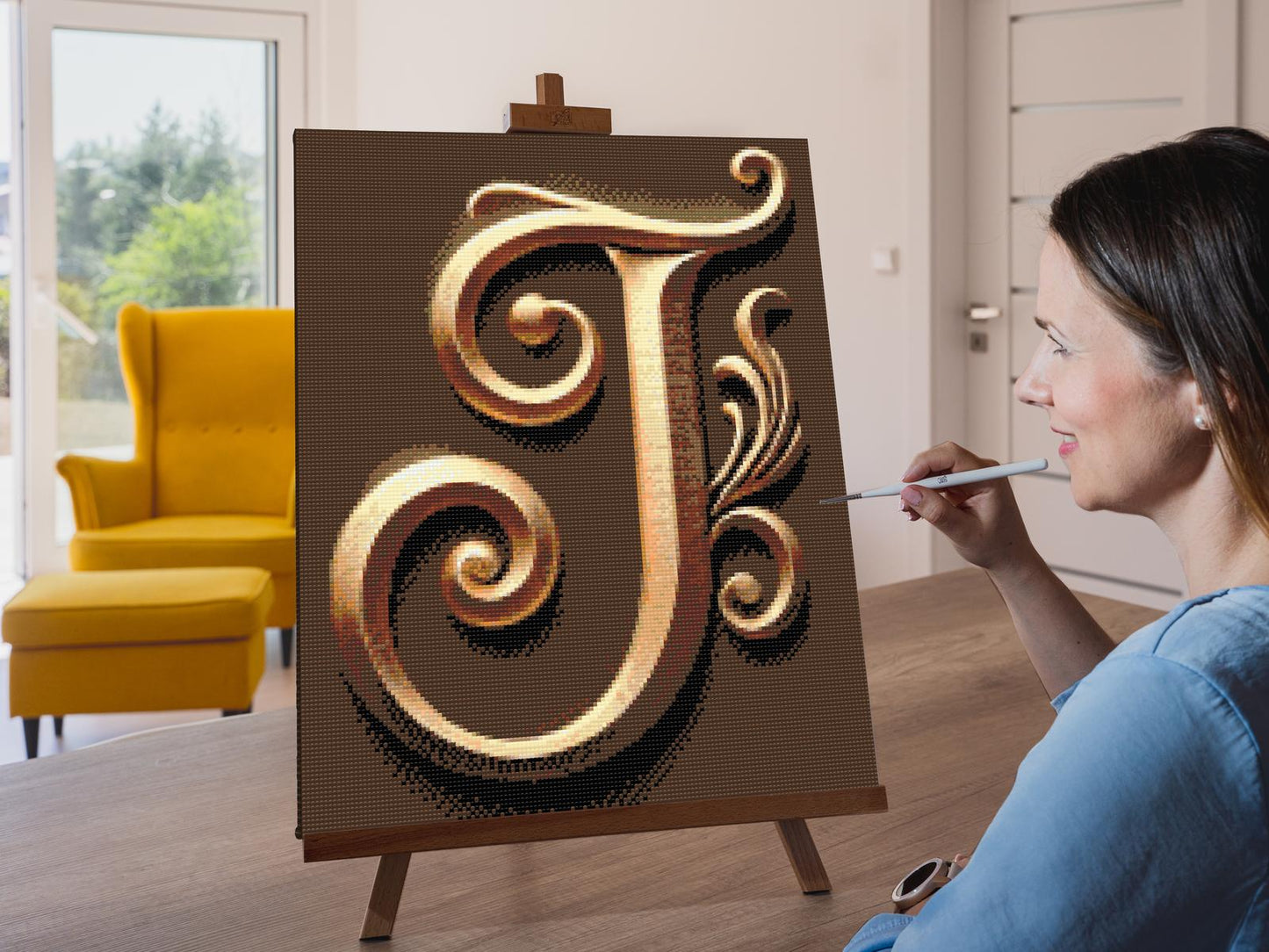 Diamond Painting - Bogstav J