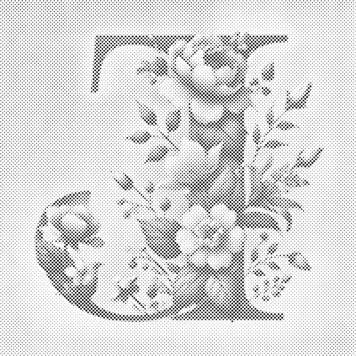 Mal-med-prikker -  Bogstav J - Blomstermønster