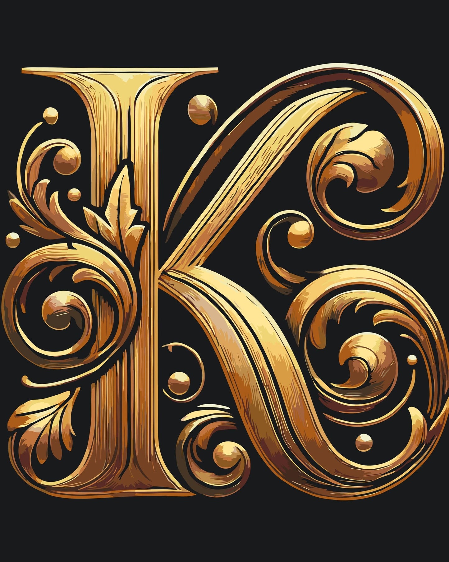 Paint by Numbers - Bogstav K
