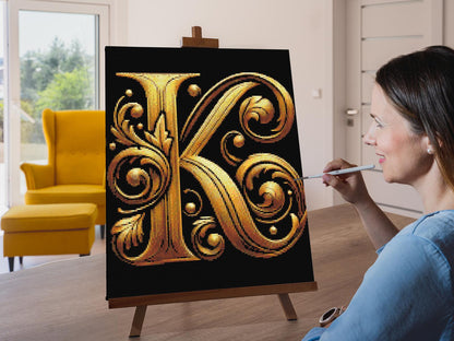Diamond Painting - Bogstav K
