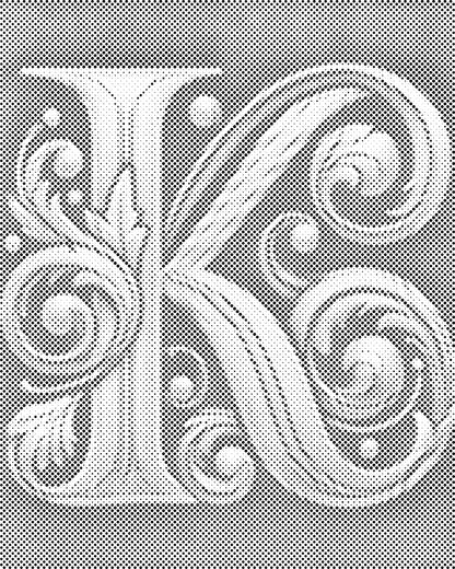 Mal-med-prikker -  Bogstav K