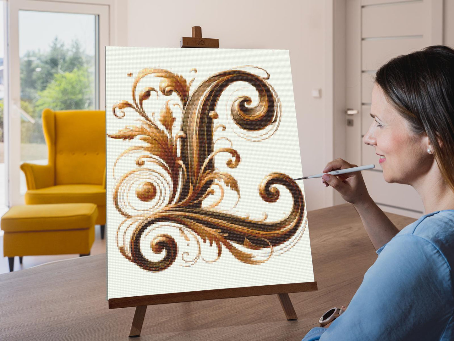 Diamond Painting - Bogstav L