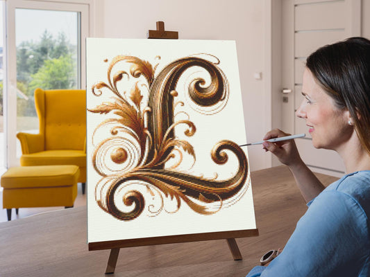 Diamond Painting - Bogstav L