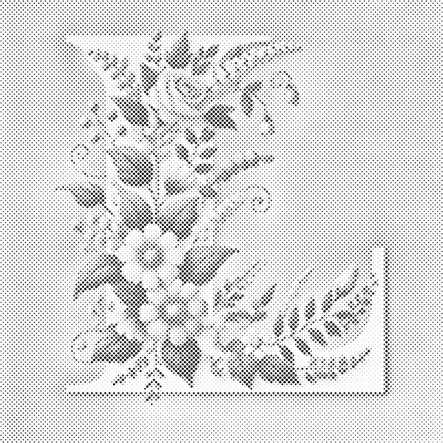 Mal-med-prikker -  Bogstav L - Blomstermønster