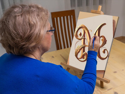 Paint by Numbers - Bogstavet M