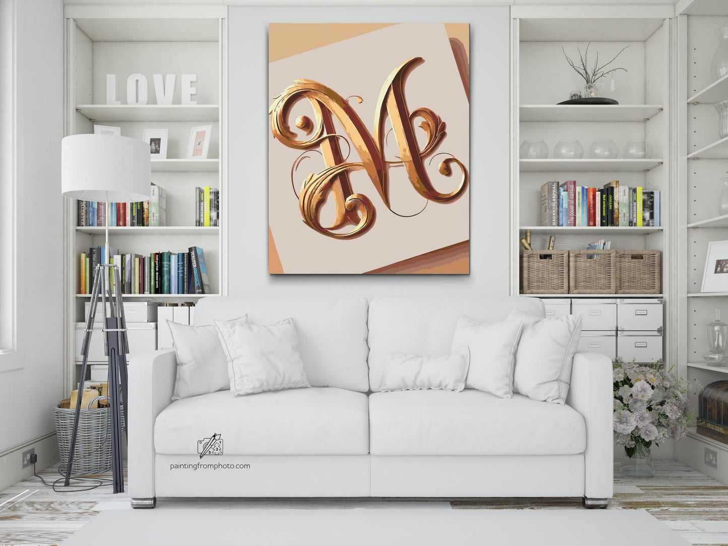 Paint by Numbers - Bogstavet M