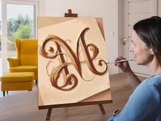Diamond Painting - Bogstavet M