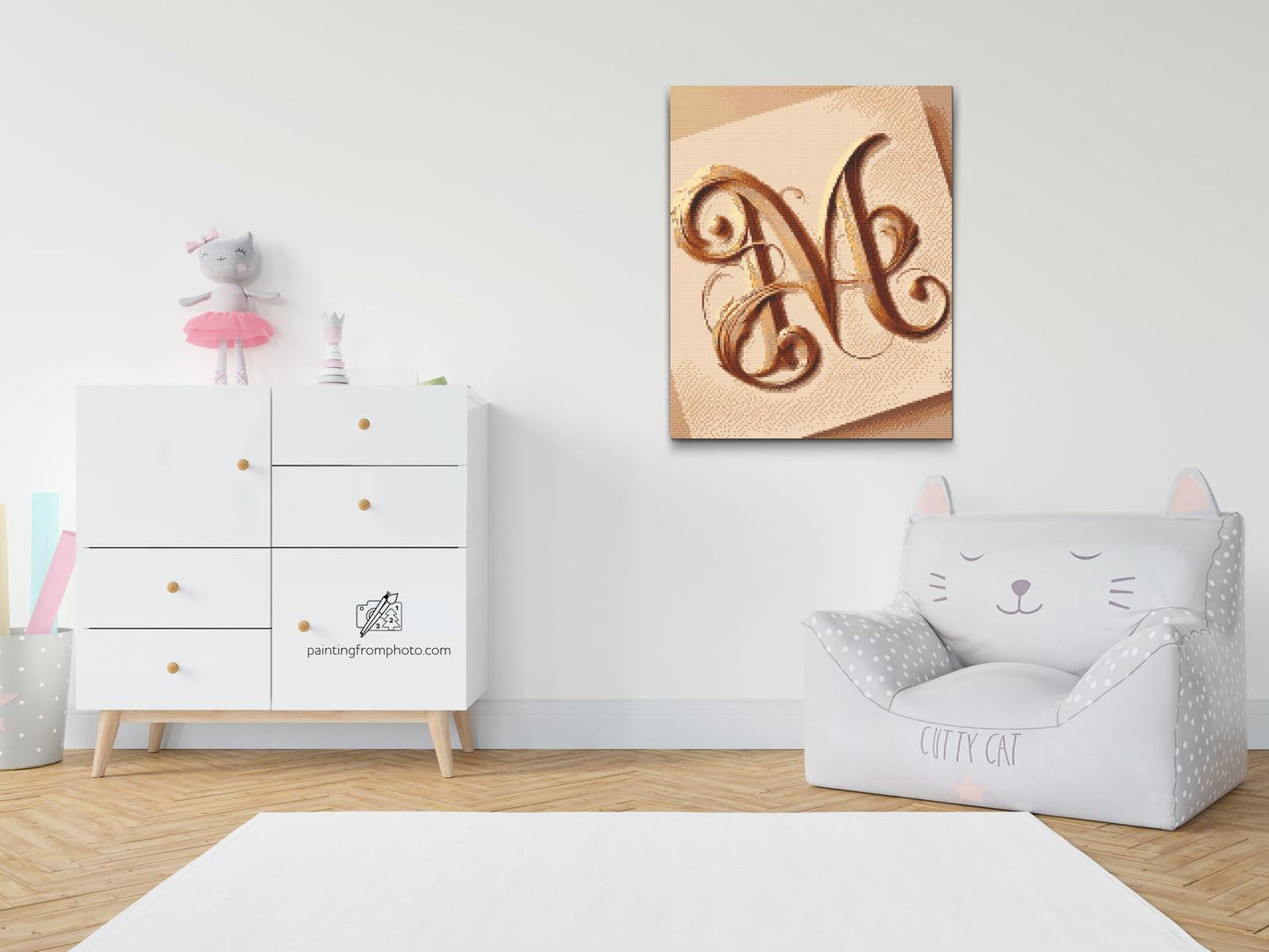 Diamond Painting - Bogstavet M