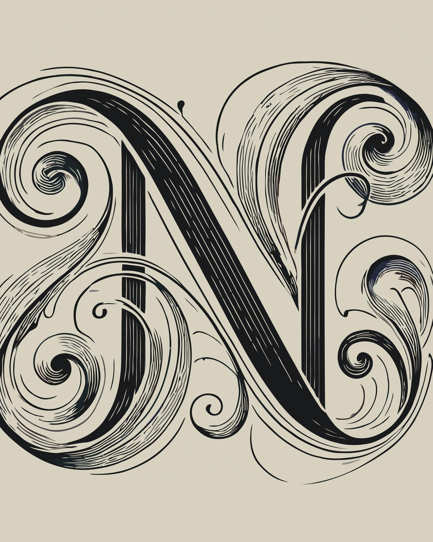 Paint by Numbers - Bogstav N