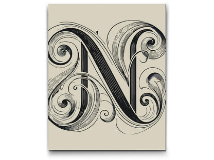 Paint by Numbers - Bogstav N