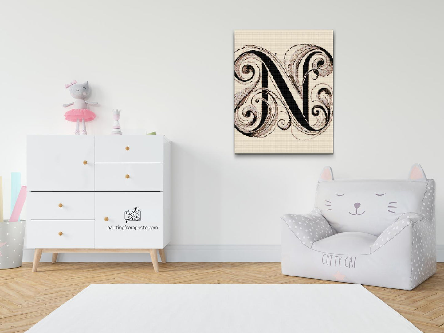 Diamond Painting - Bogstav N