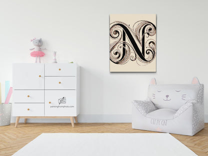 Diamond Painting - Bogstav N