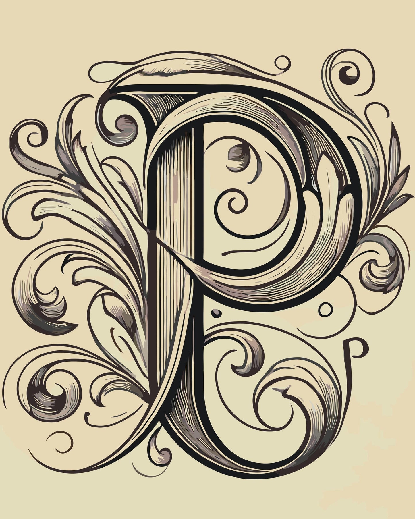 Paint by Numbers - Bogstav P