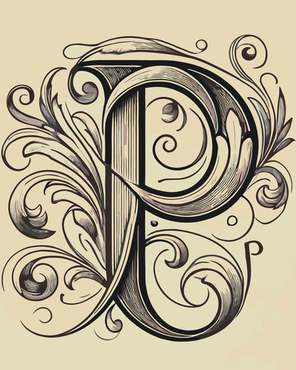 Paint by Numbers - Bogstav P