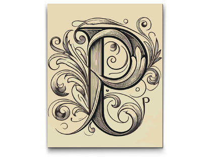 Paint by Numbers - Bogstav P