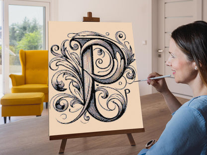 Diamond Painting - Bogstav P