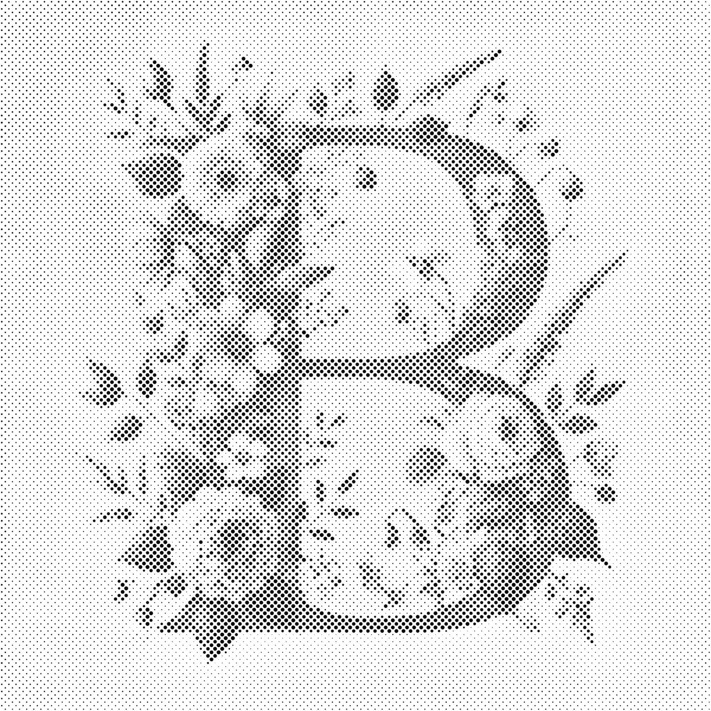 Mal-med-prikker -  Bogstav B - Blomstermønster