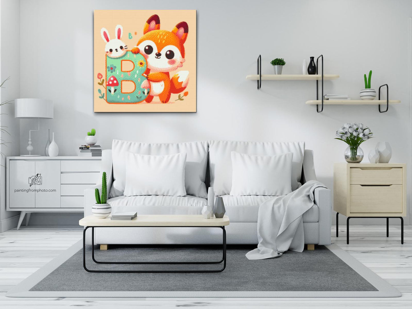 Diamond Painting - Bogstav B – Med et dyr