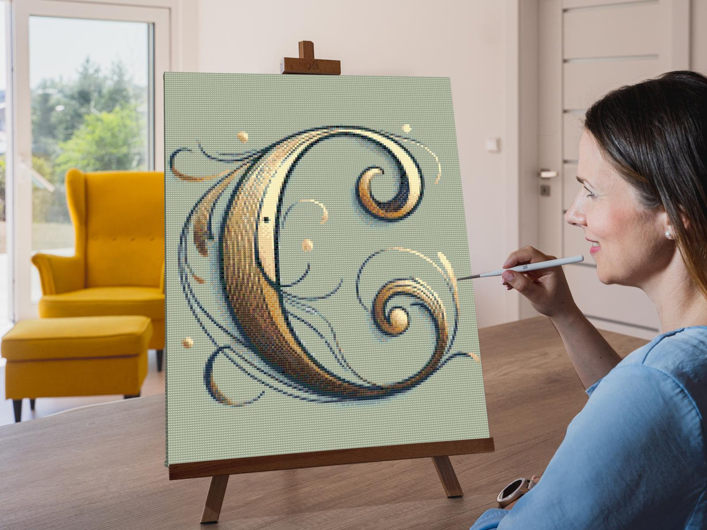 Diamond Painting - Bogstav C