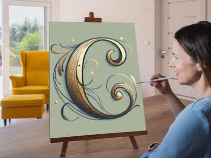 Diamond Painting - Bogstav C