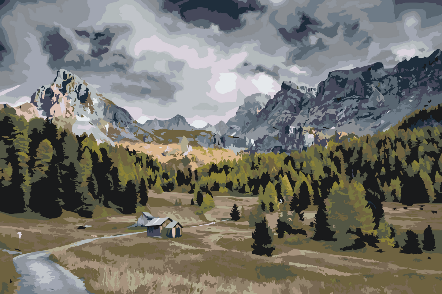 Paint by Numbers - Dolomitterne 2