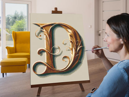 Diamond Painting - Bogstav D