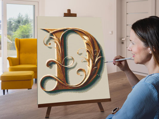 Diamond Painting - Bogstav D