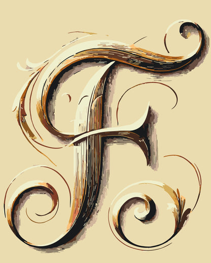 Paint by Numbers - Bogstav F