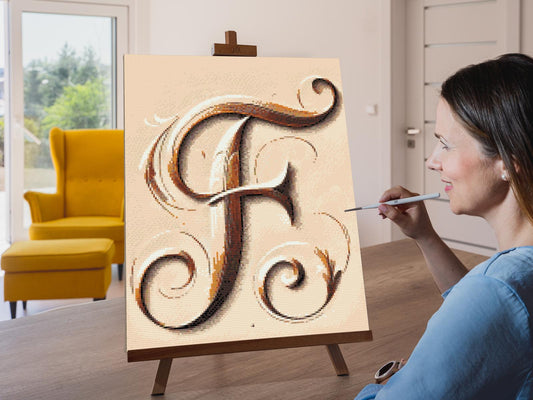 Diamond Painting - Bogstav F