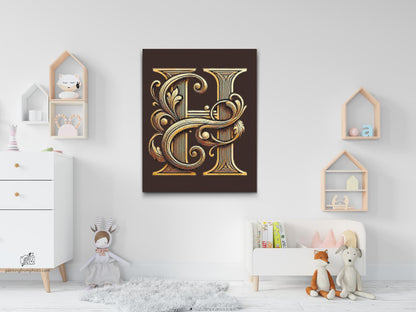 Diamond Painting - Bogstavet H