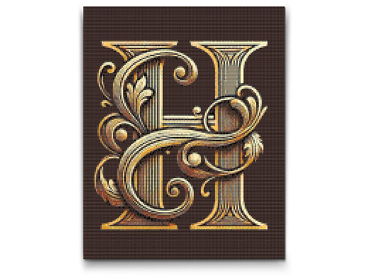 Diamond Painting - Bogstavet H