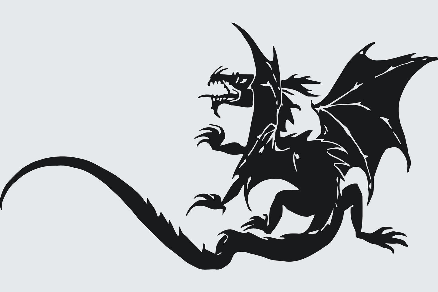 Paint by Numbers - B/W Dragon