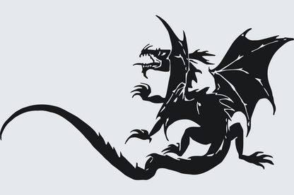 Paint by Numbers - B/W Dragon