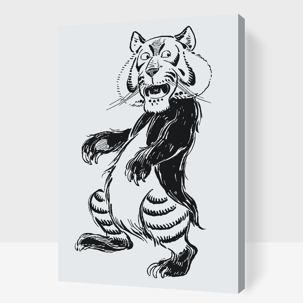 Paint by Numbers - B/W Lion