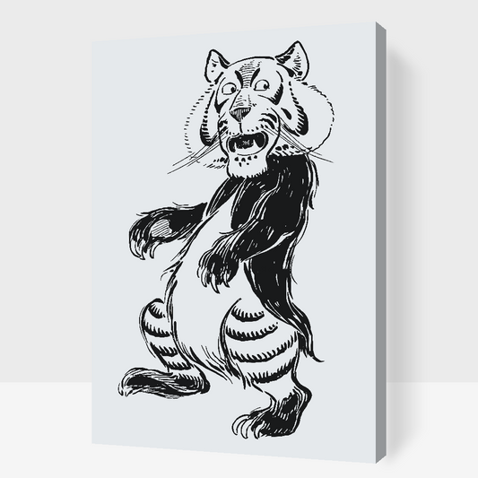 Paint by Numbers - B/W Lion