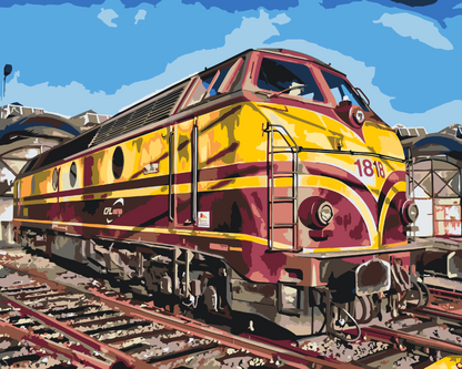 Paint by Numbers - Lokomotivtog