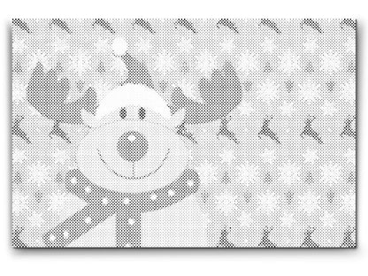 Mal-med-prikker -  Rensdyr-Rudolf