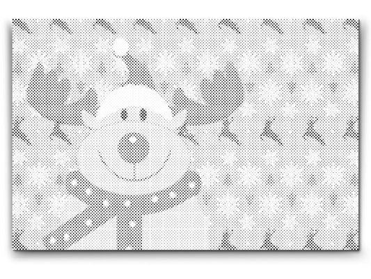 Mal-med-prikker -  Rensdyr-Rudolf