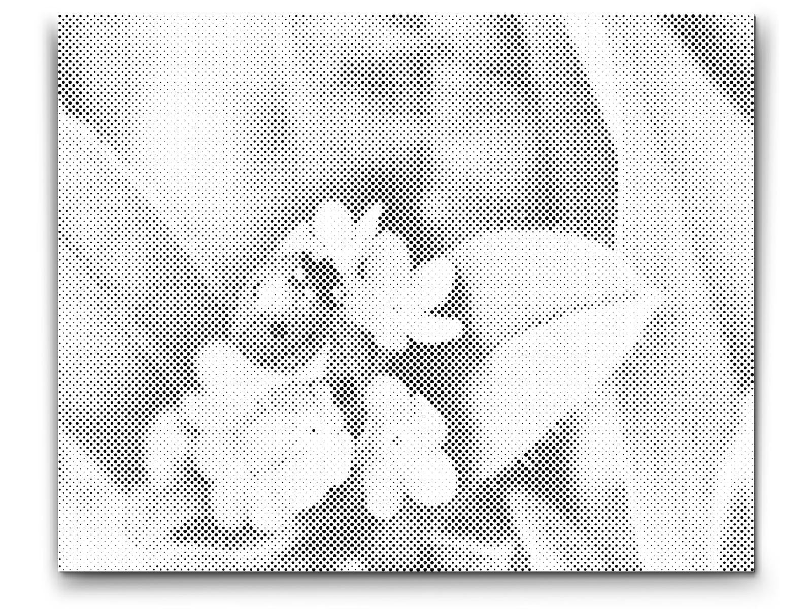 Mal-med-prikker -  Mariehøne på blå blomster