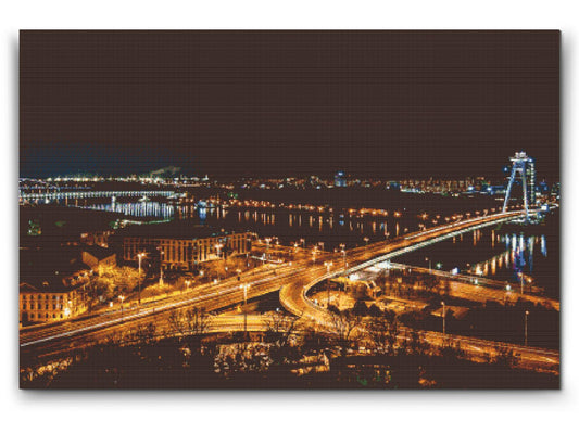 Diamond Painting - Bratislava om natten