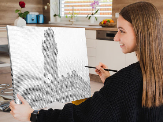 Mal-med-prikker -  Uffizi-tårnet, Italien