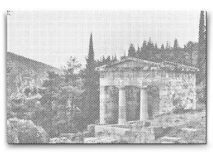 Mal-med-prikker -  Delphi, Grækenland