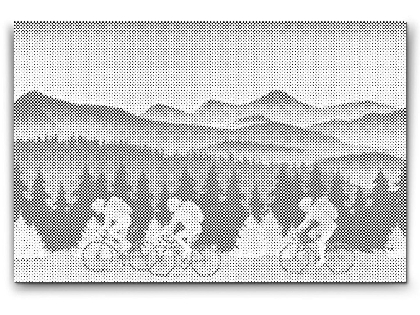 Mal-med-prikker -  Cyklist i skoven