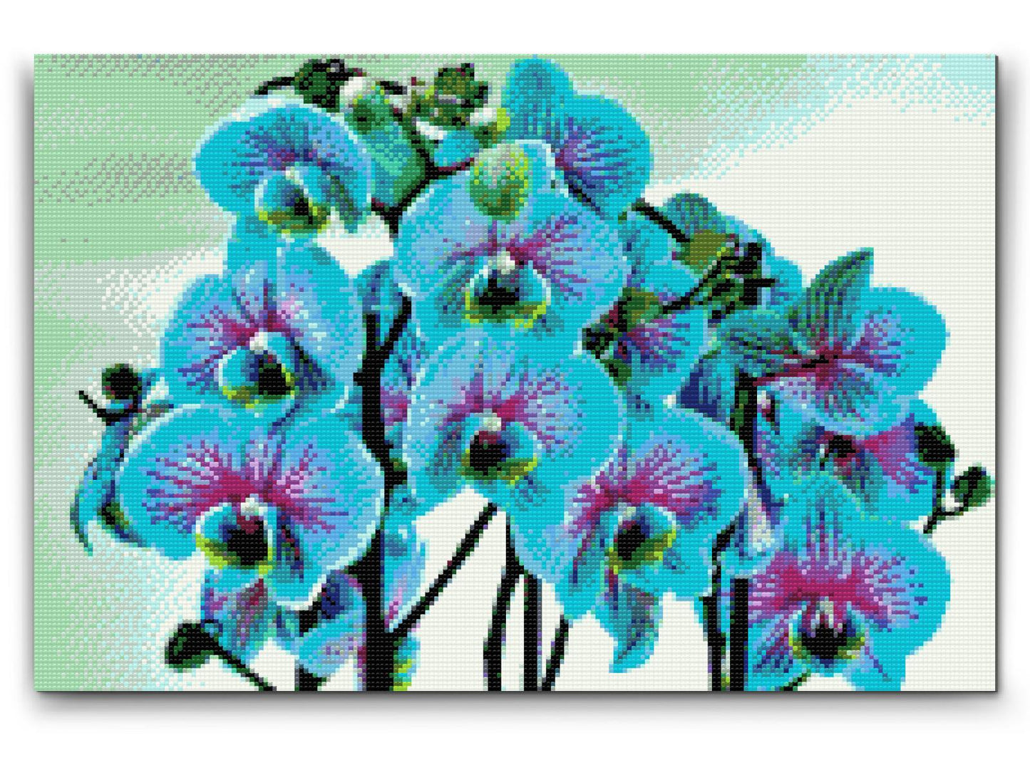 Diamond Painting - Blå orkidé