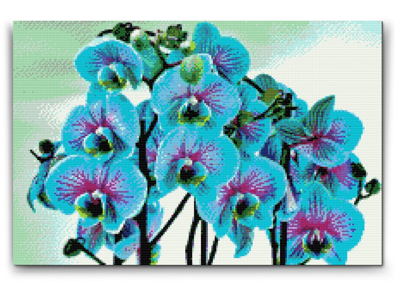Diamond Painting - Blå orkidé