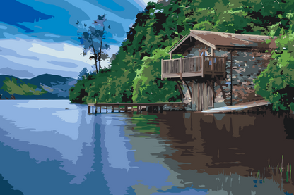 Paint by Numbers - Hytte ved søen