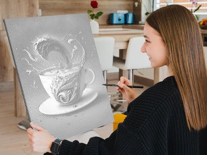 Mal-med-prikker -  Kaffetsunami