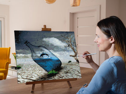 Diamond Painting - Hval i flaske